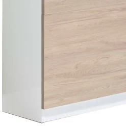 Wohnen Schuhklappenschrank in Weiß & Eiche Bianco - Nicalo