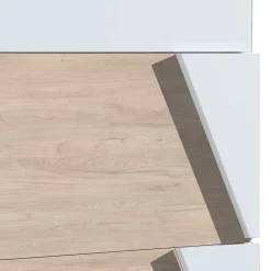 Wohnen Schuhklappenschrank in Weiß & Eiche Bianco - Nicalo