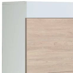 Wohnen Schuhklappenschrank in Weiß & Eiche Bianco - Nicalo