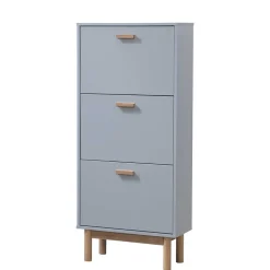 Wohnen Schuhkommode in Grau und Eiche Optik - Caldaro