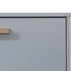 Wohnen Schuhkommode in Grau und Eiche Optik - Caldaro