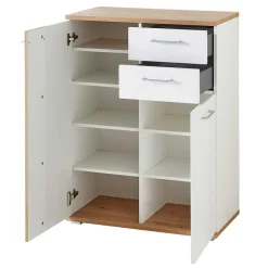 Wohnen Schuhkommode in Weiß & Wildeiche NB - Symbrosia