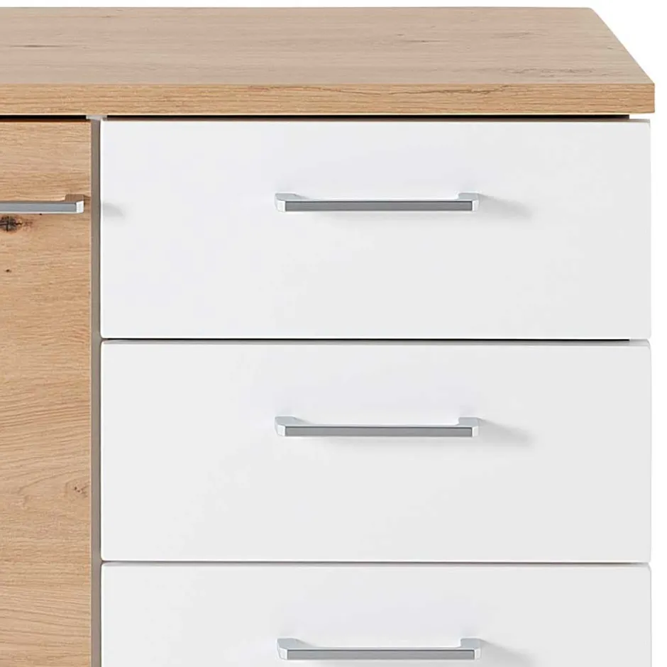 Wohnen Schuhkommode in Weiß & Wildeiche NB - Symbrosia