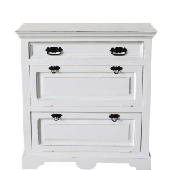 Wohnen Schuhkommode in Weiß mit Antik Finish - Wittgenstein