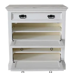 Wohnen Schuhkommode in Weiß mit Antik Finish - Wittgenstein