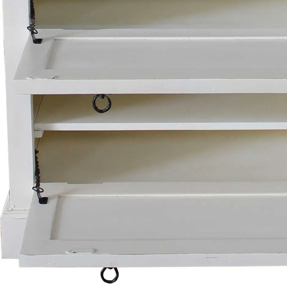 Wohnen Schuhkommode in Weiß mit Antik Finish - Wittgenstein