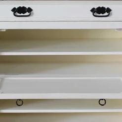 Wohnen Schuhkommode in Weiß mit Antik Finish - Wittgenstein