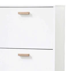 Schuhkommode in Weiß mit Eiche - Savuta^Wohnen Clearance