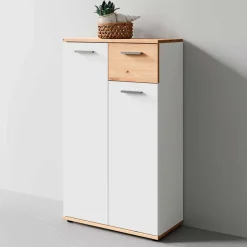 Wohnen Schuhkommode in Weiß mit Wildeiche - Yumagno