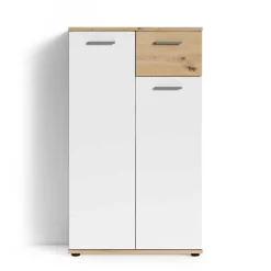 Wohnen Schuhkommode in Weiß mit Wildeiche - Yumagno