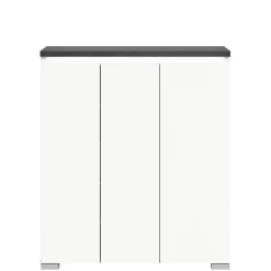 Wohnen Schuhkommode in Weiß und Dunkelgrau - Suad