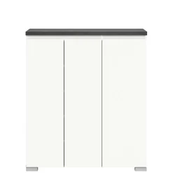 Wohnen Schuhkommode in Weiß und Dunkelgrau - Suad