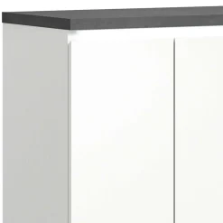 Wohnen Schuhkommode in Weiß und Dunkelgrau - Suad