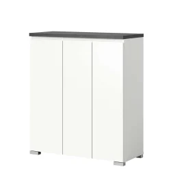 Wohnen Schuhkommode in Weiß und Dunkelgrau - Suad