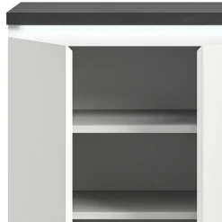 Wohnen Schuhkommode in Weiß und Dunkelgrau - Suad