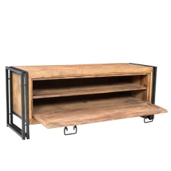 Wohnen Schuhkommode Mendoza aus Akazie Massivholz und Metall