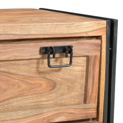 Wohnen Schuhkommode Mendoza aus Akazie Massivholz und Metall