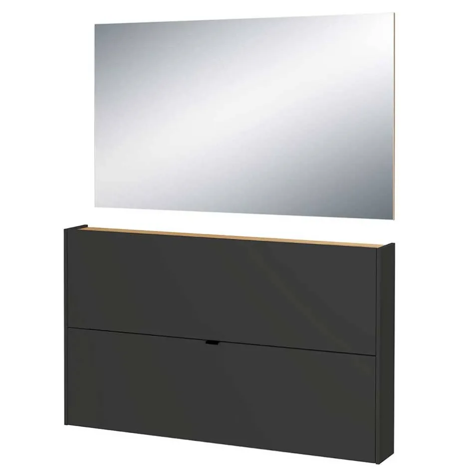 Wohnen Schuhkommode und Spiegel Set - Sidgarus (zweiteilig)