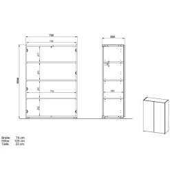 Schuhkommode und Wandspiegel Set - Cooking (zweiteilig)^Wohnen New