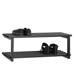 Schuhregal in Schwarz - pulverbeschichteter Stahl - Sanjo^Wohnen Best