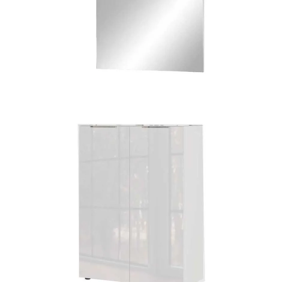 Schuhschrank & Spiegel Set in Weiß - Kofi (zweiteilig)^Wohnen Clearance