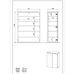 Schuhschrank & Spiegel Set in Weiß - Kofi (zweiteilig)^Wohnen Clearance