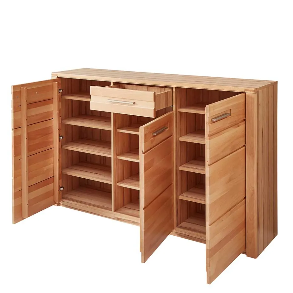 Schuhschrank - 160x100x40 cm in Kernbuche - Viktorion^Wohnen Discount
