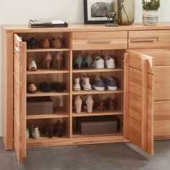 Schuhschrank - 160x100x40 cm in Kernbuche - Viktorion^Wohnen Discount