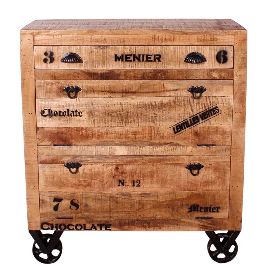 Schuhschrank aus Recyclingholz & Metall - Indri^Wohnen Outlet