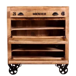 Schuhschrank aus Recyclingholz & Metall - Indri^Wohnen Outlet