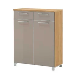 Wohnen Schuhschrank Diecca in Taupe Glas beschichtet