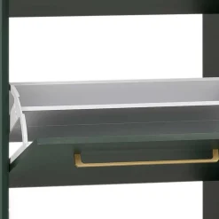 Wohnen Schuhschrank in Dunkelgrün & Gold - Aqua