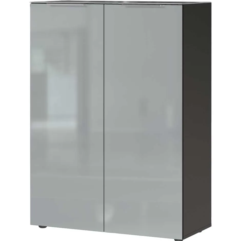 Schuhschrank in Grau glasbeschichtet - Ilfred^Wohnen Clearance