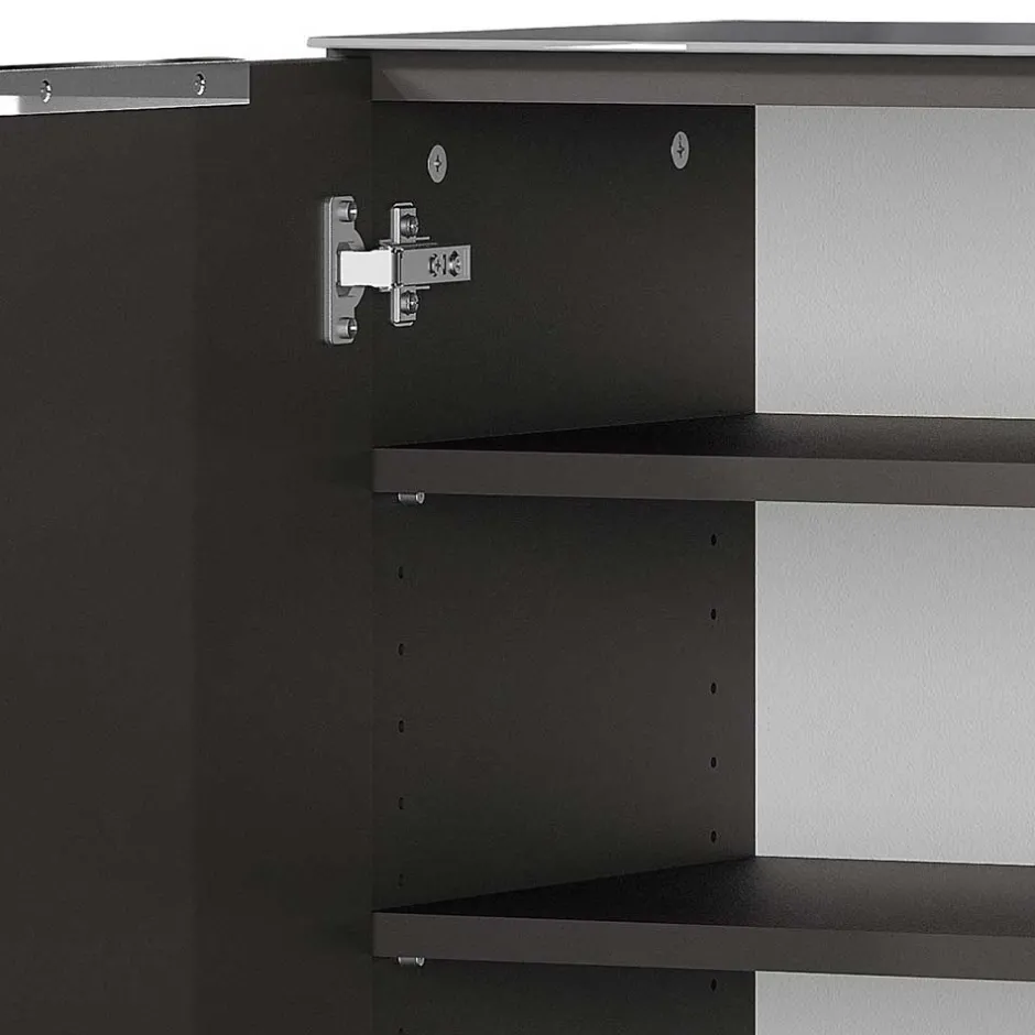 Schuhschrank in Grau glasbeschichtet - Ilfred^Wohnen Clearance