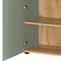 Wohnen Schuhschrank in Graugrün mit Eiche - Bien