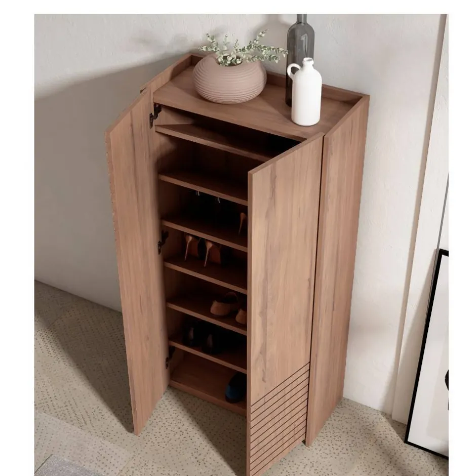 Schuhschrank in Holzoptik Braun - Mady^Wohnen Discount