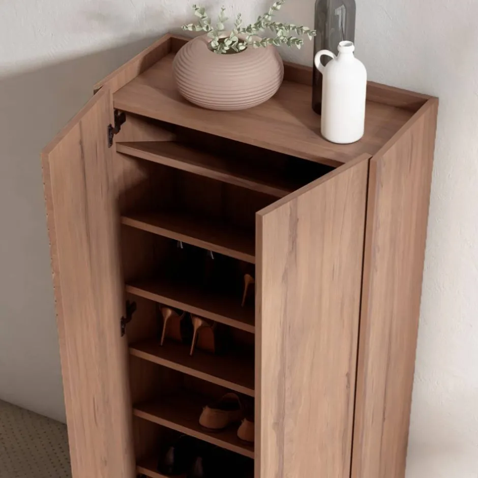 Schuhschrank in Holzoptik Braun - Mady^Wohnen Discount