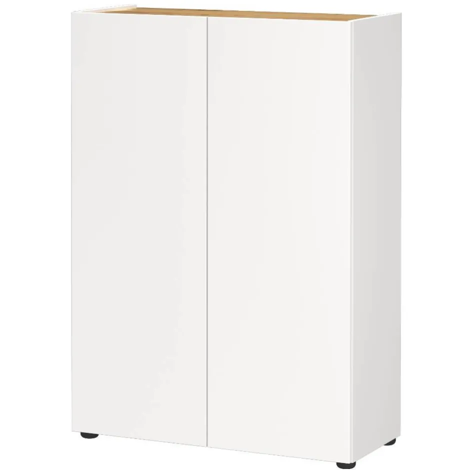 Schuhschrank in Weiß mit Eiche - Cooking^Wohnen Clearance