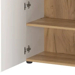 Schuhschrank in Weiß mit Eiche - Cooking^Wohnen Clearance