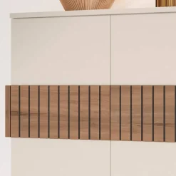 Wohnen Schuhschrank in Weiß und Holzoptik Braun - Addara