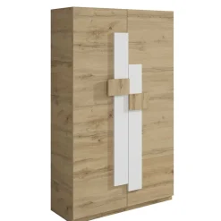 Wohnen Schuhschrank in Wildeiche & Weiß - Salmanca