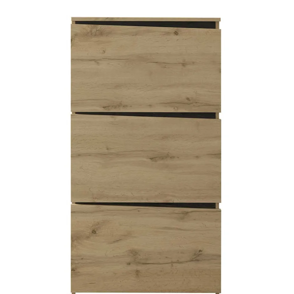 Schuhschrank in Wildeiche & Schwarzgrau - Paula^Wohnen Online