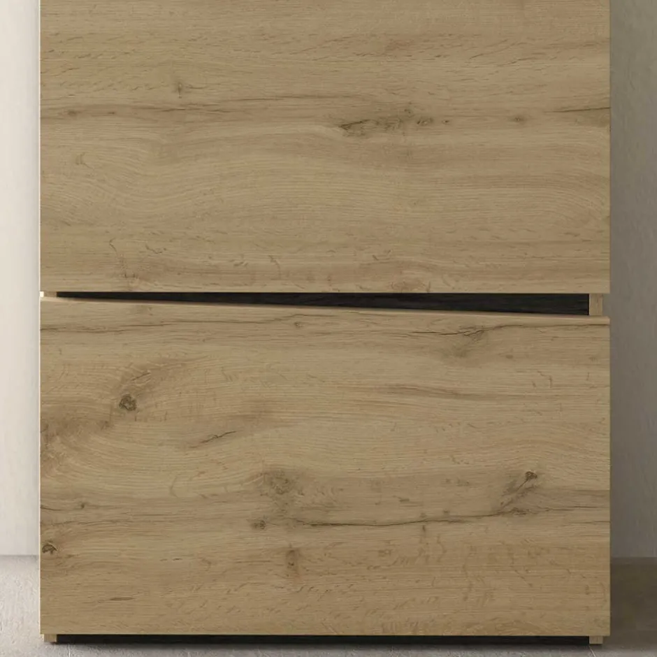 Schuhschrank in Wildeiche & Schwarzgrau - Paula^Wohnen Online