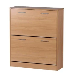 Wohnen Schuhschrank mit 2 Klappen in Buche Dekor - Betim