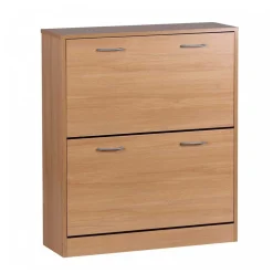 Wohnen Schuhschrank mit 2 Klappen in Buche Dekor - Betim