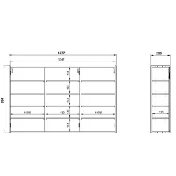 Wohnen Schuhschrank mit drei Türen - Calisian