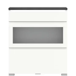 Wohnen Schuhschrank mit Glas Klappe in Weiß - Suad