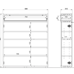 Schuhschrank mit Rundspiegel Set - Point (zweiteilig)^Wohnen Hot