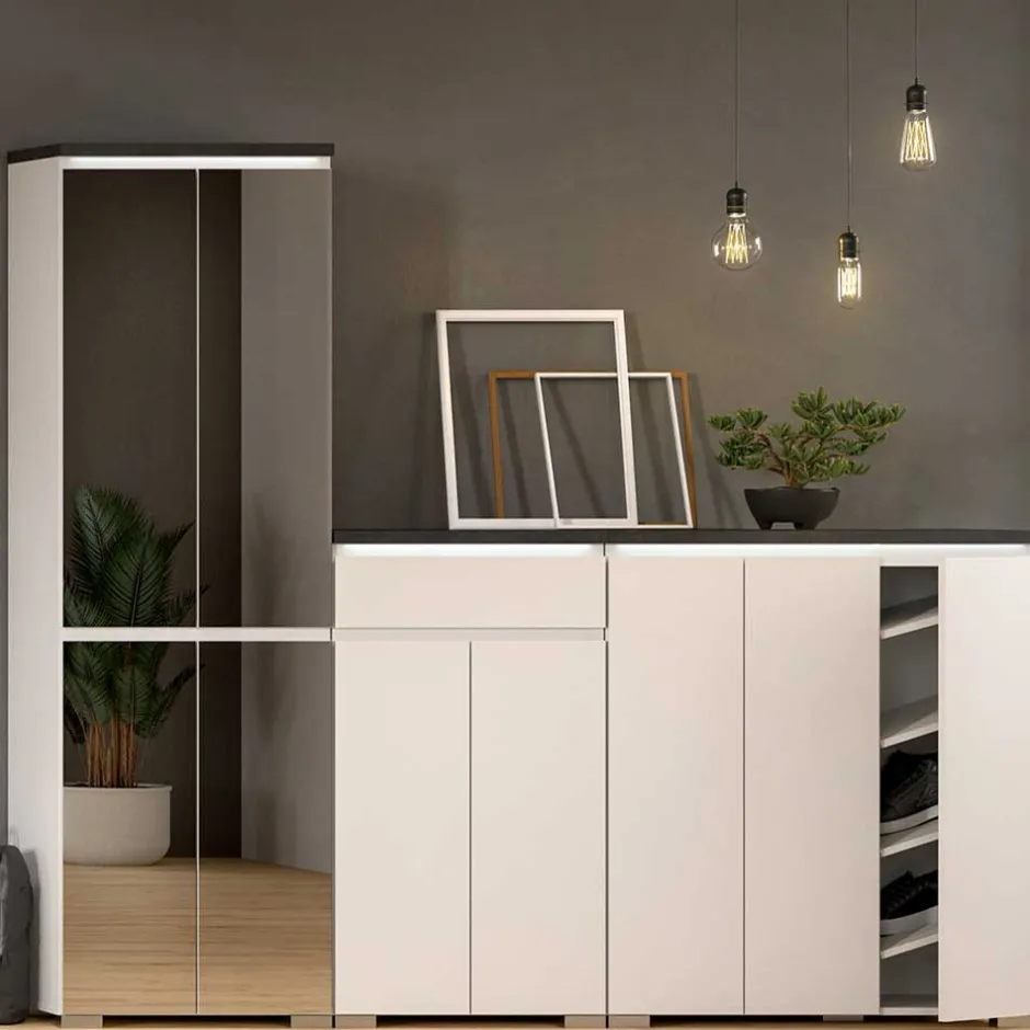 Schuhschrank mit vier Spiegeltüren - Suad^Wohnen Best