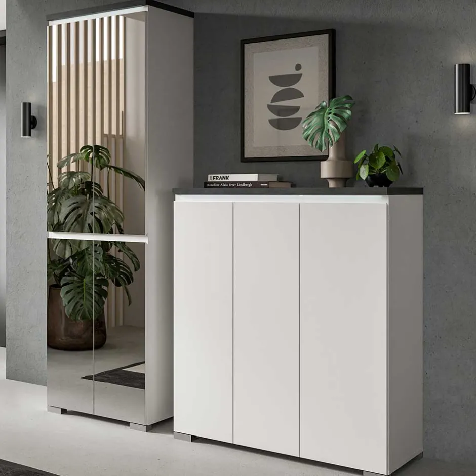 Schuhschrank mit vier Spiegeltüren - Suad^Wohnen Best